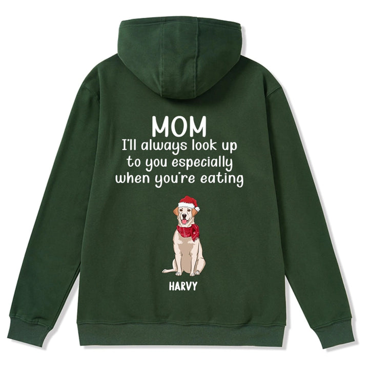 When You're Eating - Personalized Custom Christmas Zipper Hoodie