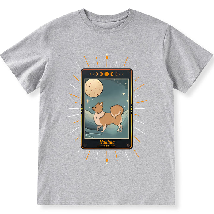 Shirt with Dog Tarot Card Design - Personalized Custom Unisex T-shirt