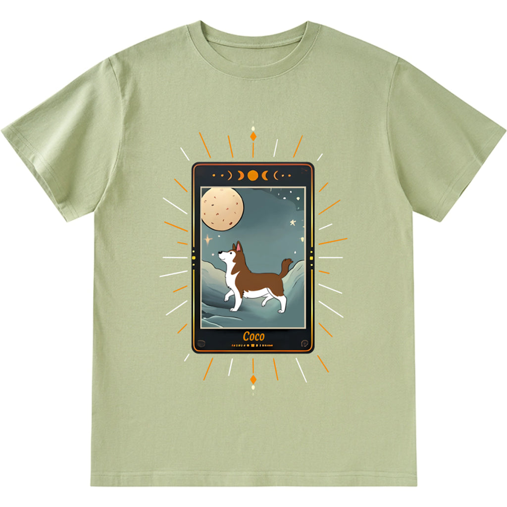 Shirt with Dog Tarot Card Design - Personalized Custom Unisex T-shirt