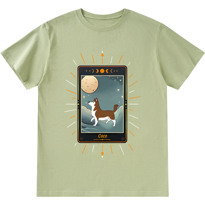 Shirt with Dog Tarot Card Design - Personalized Custom Unisex T-shirt