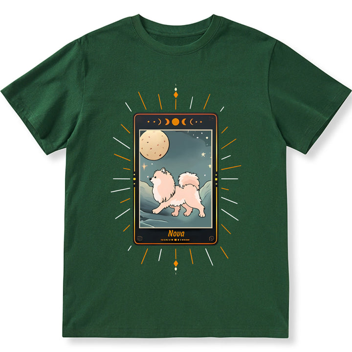 Shirt with Dog Tarot Card Design - Personalized Custom Unisex T-shirt