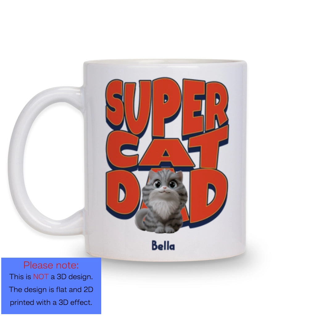 Super Cat Dad And Mom - Personalized Custom Coffee Mug