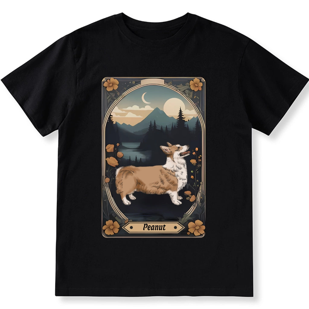 Tarot Card Dog Flower - Personalized Custom Unisex T-shirt
