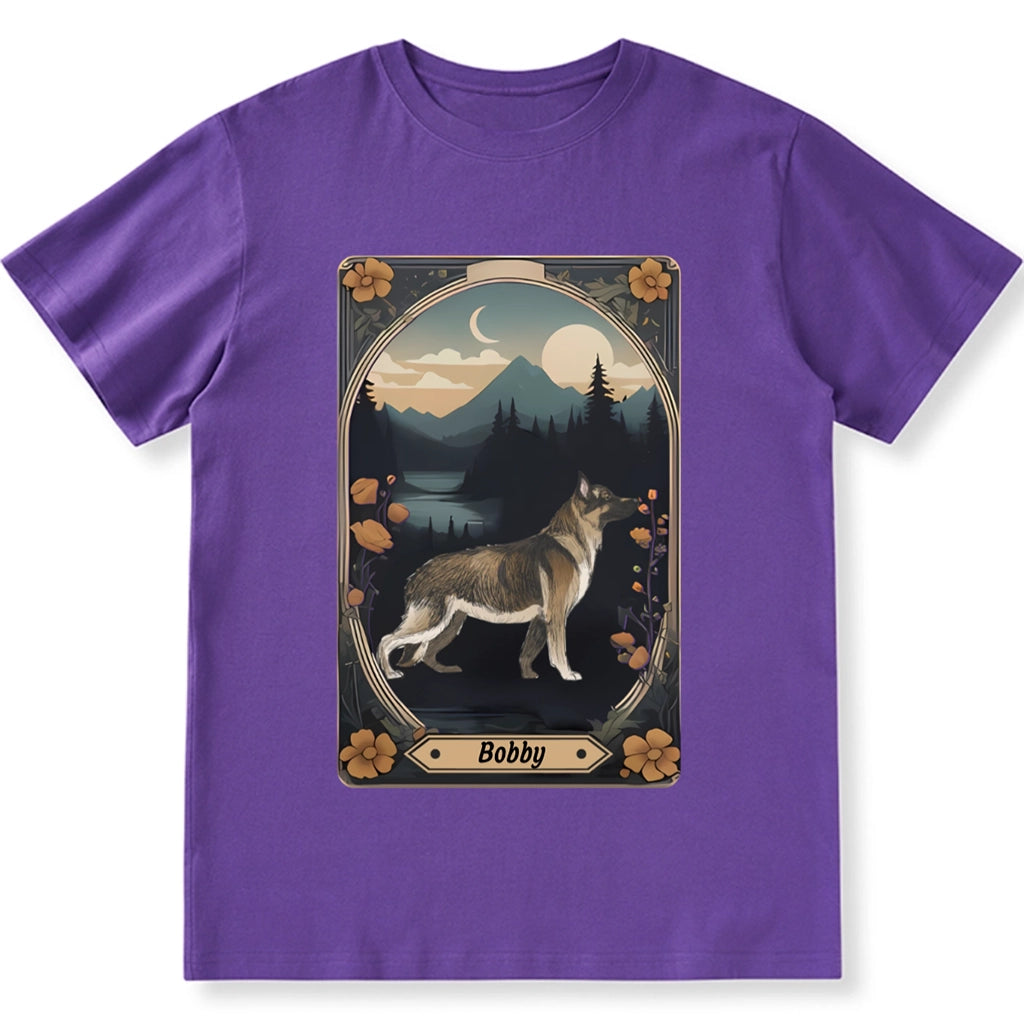 Tarot Card Dog Flower - Personalized Custom Unisex T-shirt