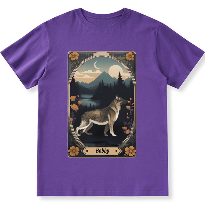 Tarot Card Dog Flower - Personalized Custom Unisex T-shirt