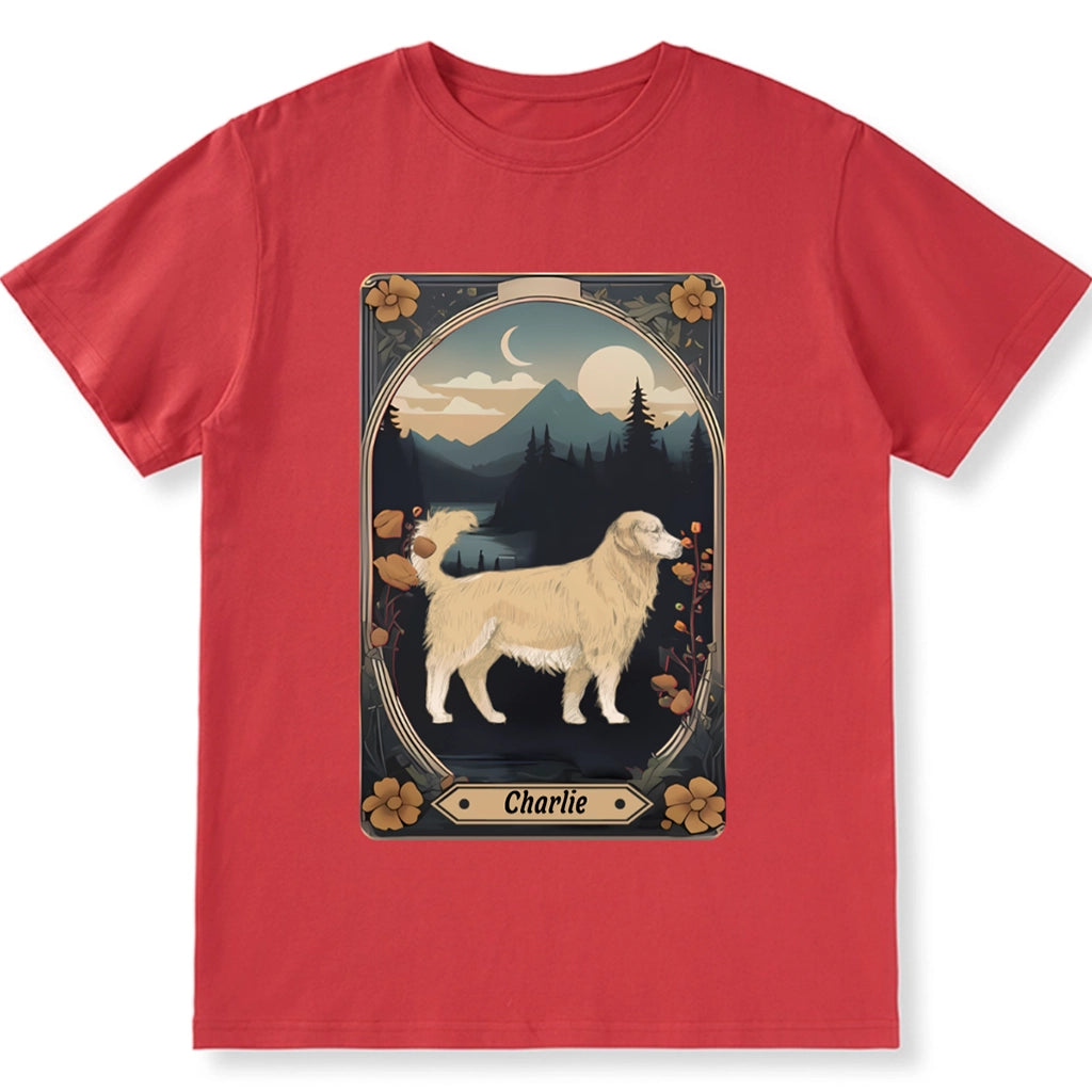 Tarot Card Dog Flower - Personalized Custom Unisex T-shirt
