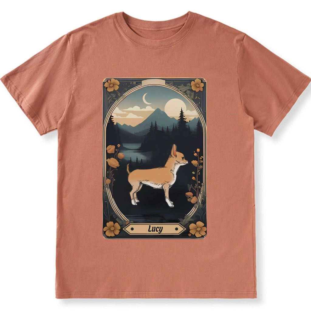 Tarot Card Dog Flower - Personalized Custom Unisex T-shirt
