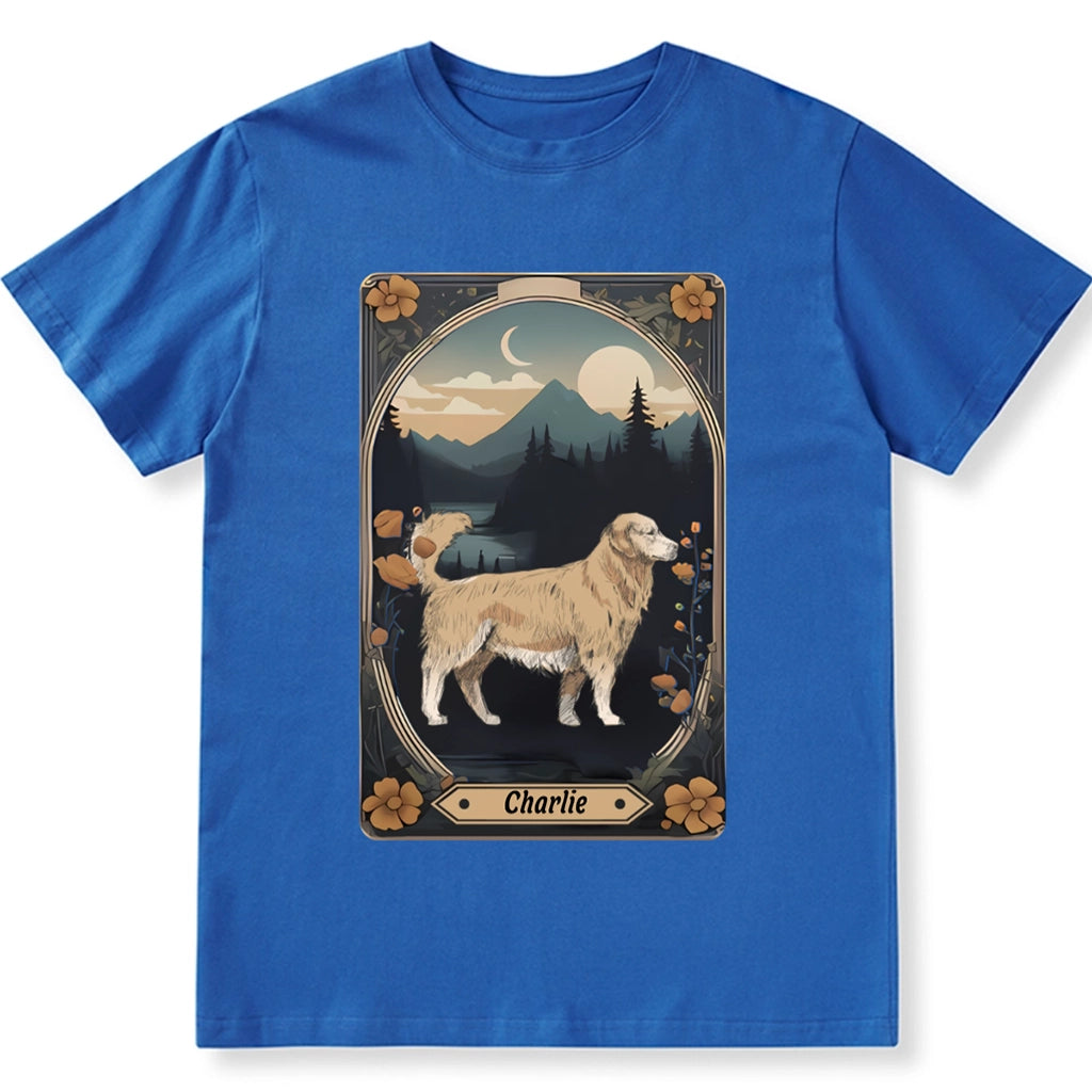 Tarot Card Dog Flower - Personalized Custom Unisex T-shirt