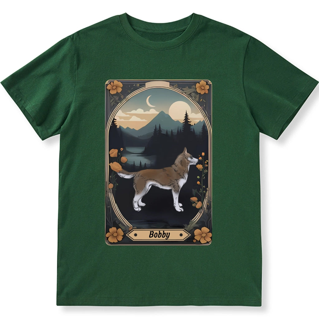 Tarot Card Dog Flower - Personalized Custom Unisex T-shirt