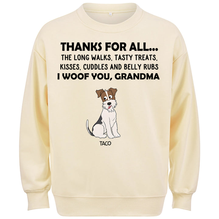 Thanks For All... - Personalized Custom Sweatshirt