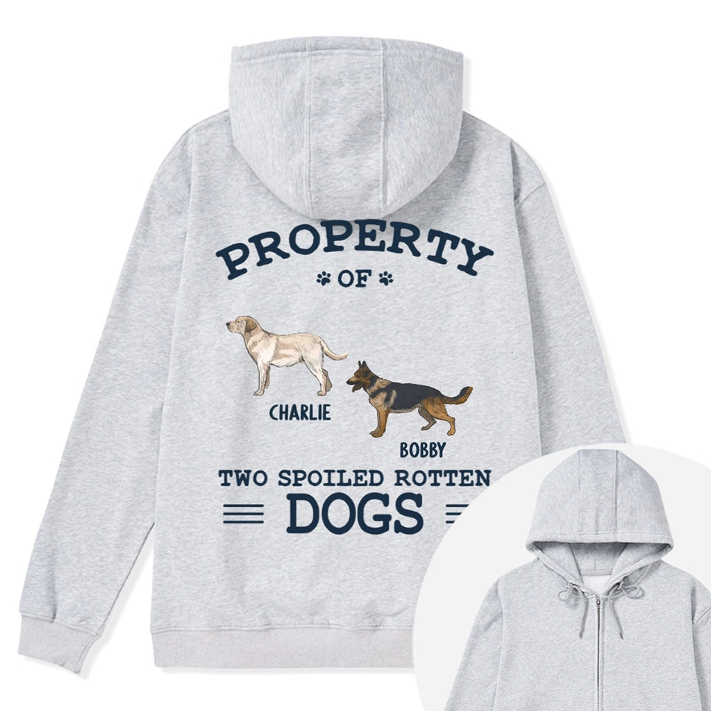 The Spoiled Rotten Dogs - Personalized Custom Zipper Hoodie
