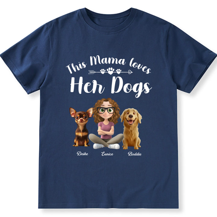 This Mama Loves Her Dog - Personalized Custom Unisex T-Shirt