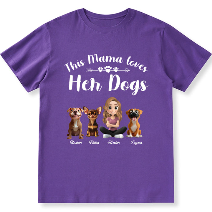 This Mama Loves Her Dog - Personalized Custom Unisex T-Shirt