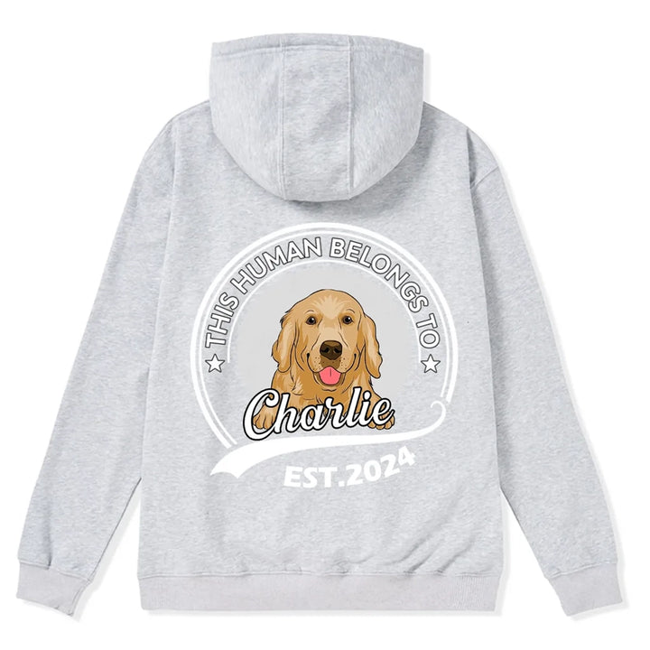 This Human Belongs To 4 - Personalized Custom Zipper Hoodie