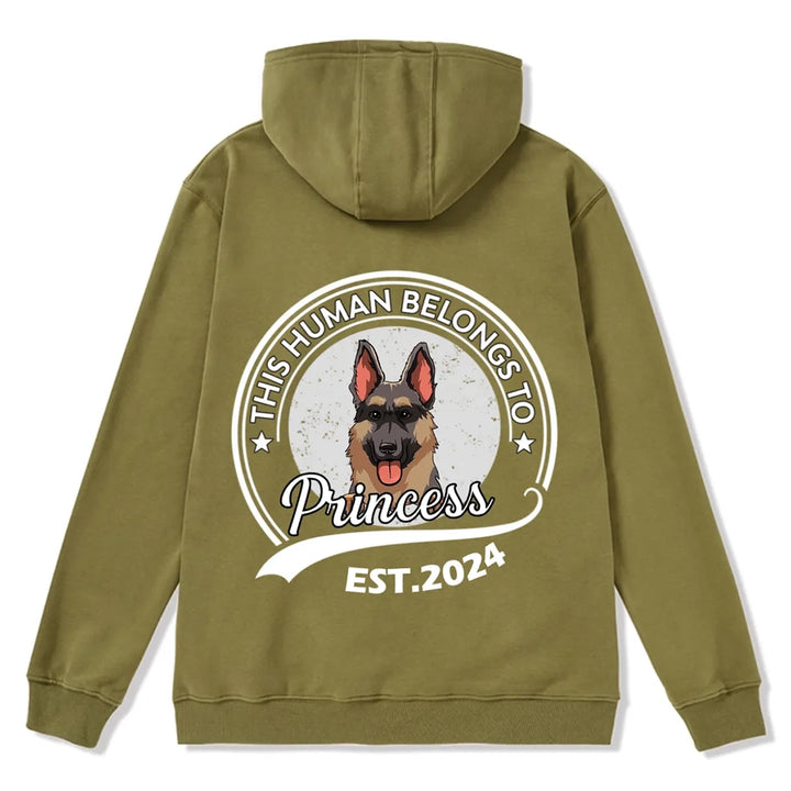 This Human Belongs To 4 - Personalized Custom Zipper Hoodie