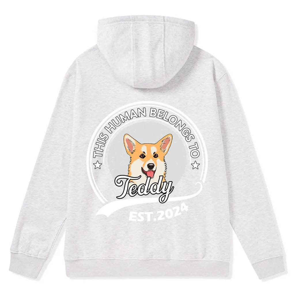 This Human Belongs To 4 - Personalized Custom Zipper Hoodie