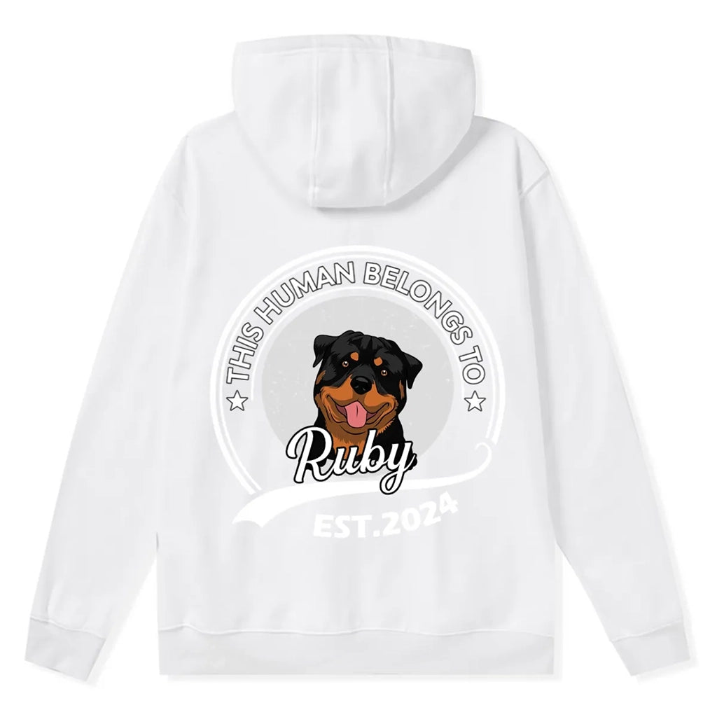 This Human Belongs To 4 - Personalized Custom Zipper Hoodie