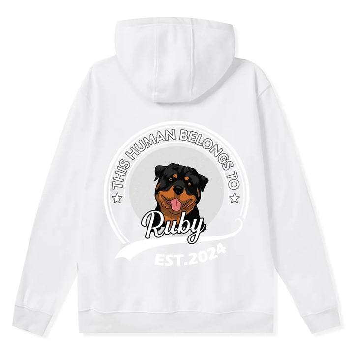 This Human Belongs To 4 - Personalized Custom Zipper Hoodie