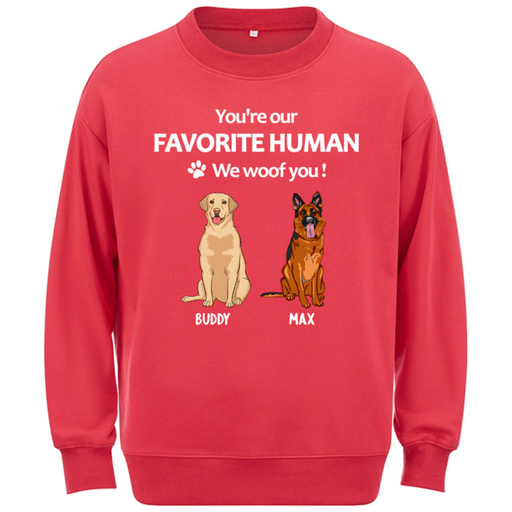To My Favorite Human -  Personalized Custom Sweatshirt