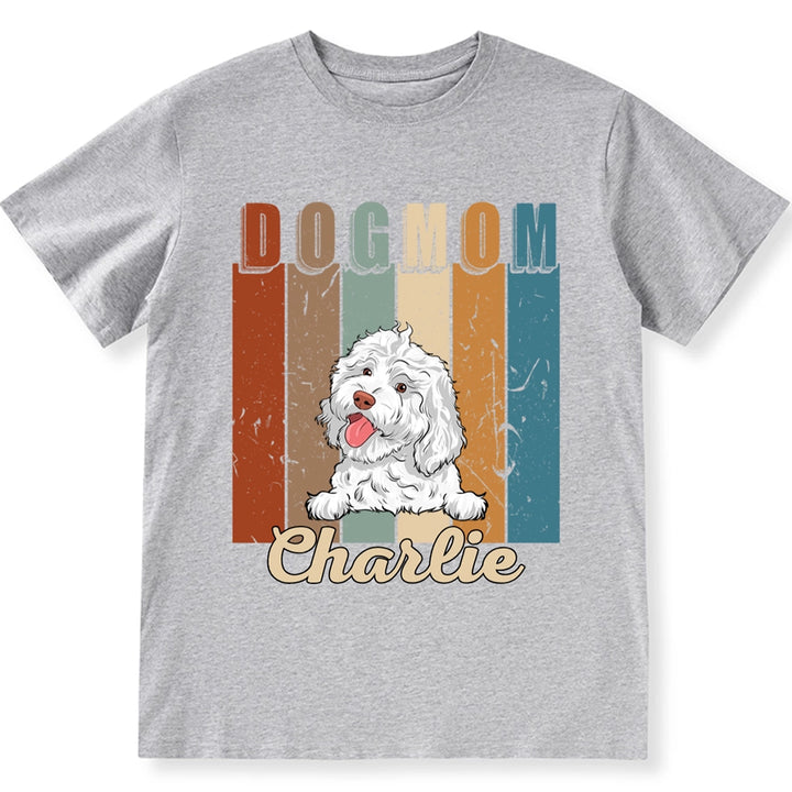 Vintage Dog Mom - Personalized Custom Unisex T-Shirt