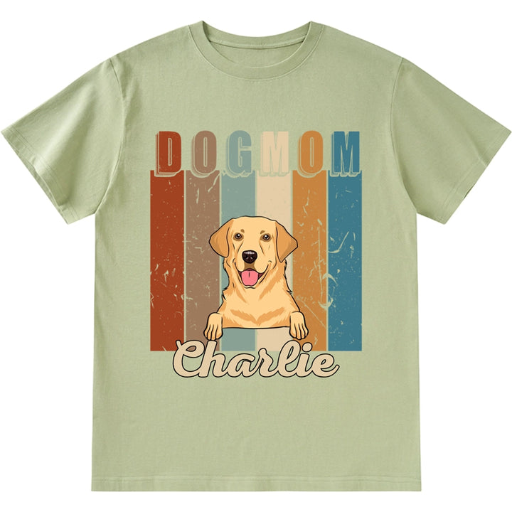Vintage Dog Mom - Personalized Custom Unisex T-Shirt