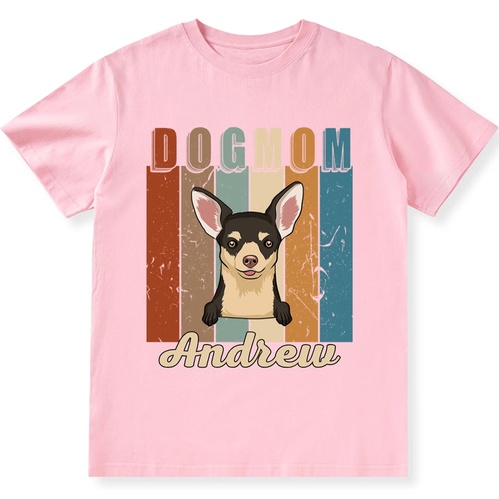 Vintage Dog Mom - Personalized Custom Unisex T-Shirt