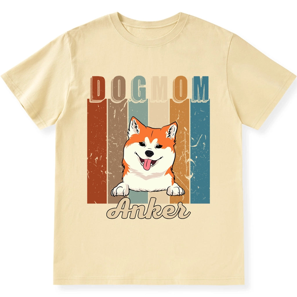 Vintage Dog Mom - Personalized Custom Unisex T-Shirt
