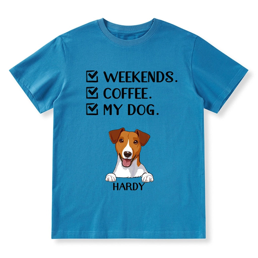 Weekends Coffee Dogs - Personalized Custom Unisex T-shirt