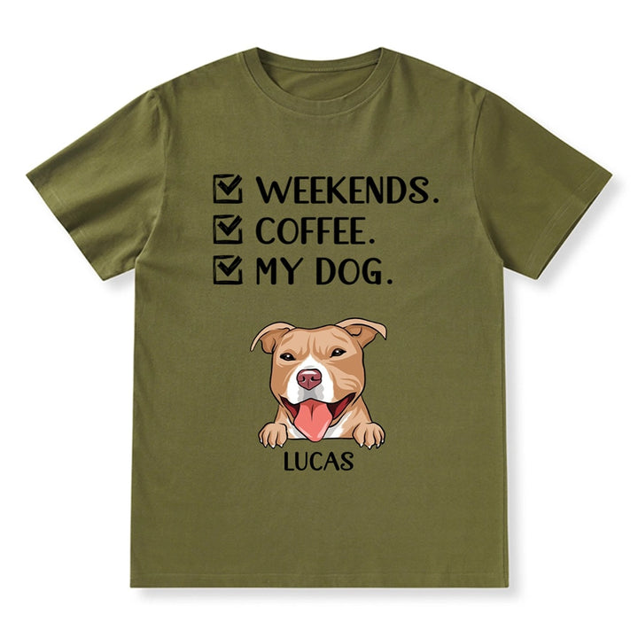 Weekends Coffee Dogs - Personalized Custom Unisex T-shirt