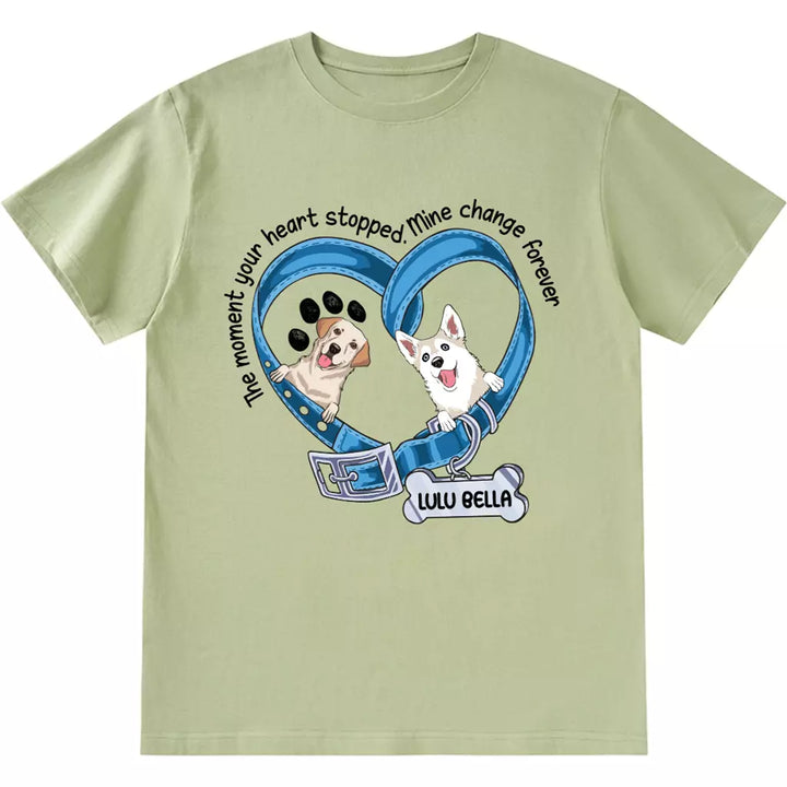 You Left Paw Prints In My Heart - Personalized Custom Unisex T-shirt