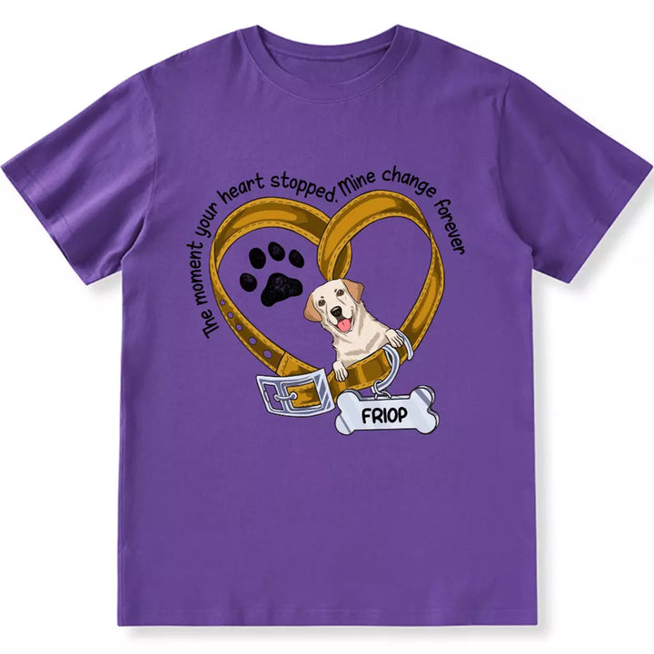 You Left Paw Prints In My Heart - Personalized Custom Unisex T-shirt