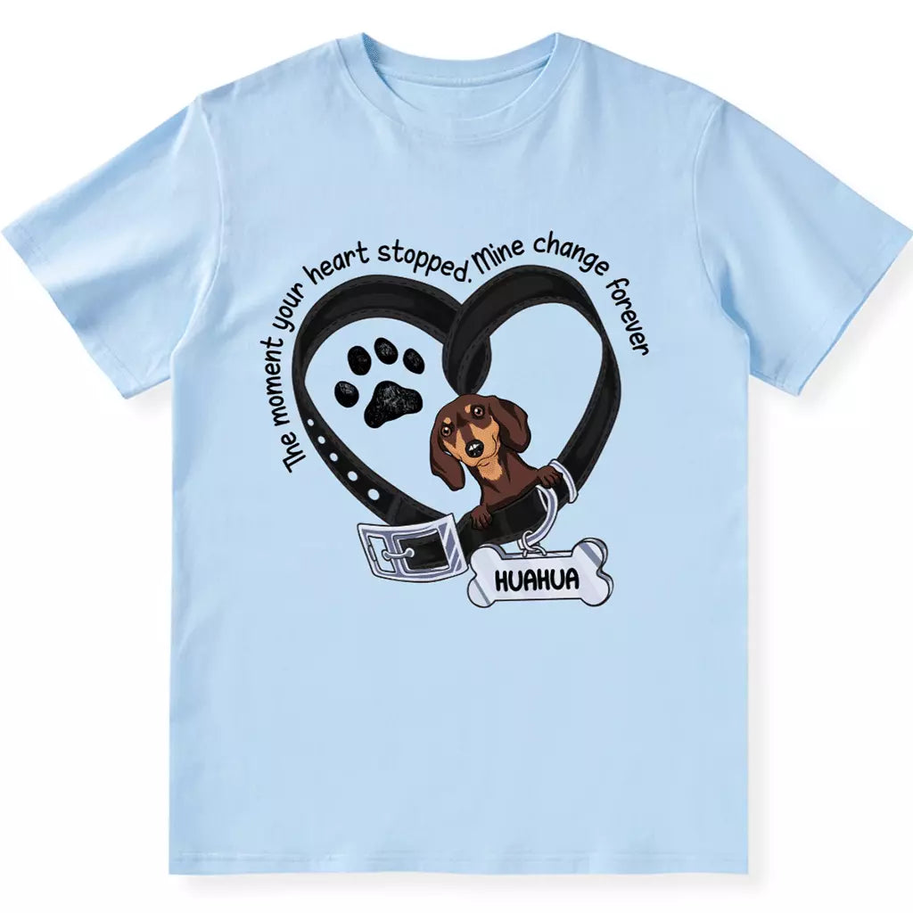 You Left Paw Prints In My Heart - Personalized Custom Unisex T-shirt