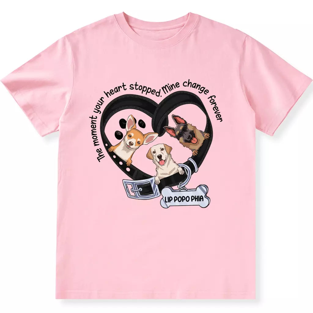 You Left Paw Prints In My Heart - Personalized Custom Unisex T-shirt