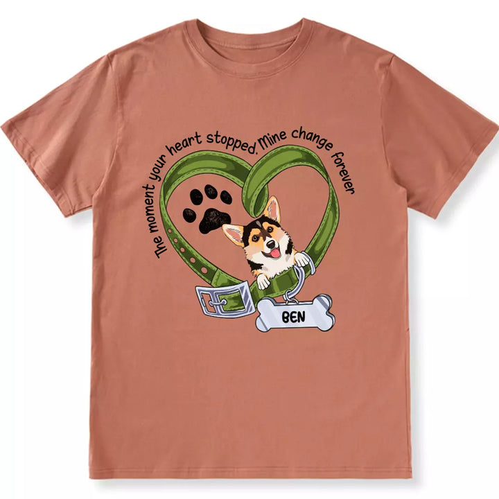 You Left Paw Prints In My Heart - Personalized Custom Unisex T-shirt