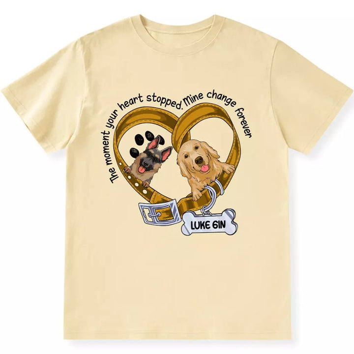 You Left Paw Prints In My Heart - Personalized Custom Unisex T-shirt