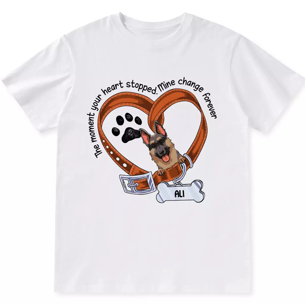 You Left Paw Prints In My Heart - Personalized Custom Unisex T-shirt