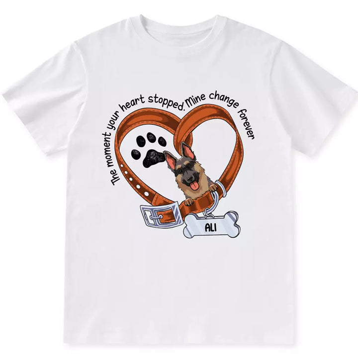 You Left Paw Prints In My Heart - Personalized Custom Unisex T-shirt