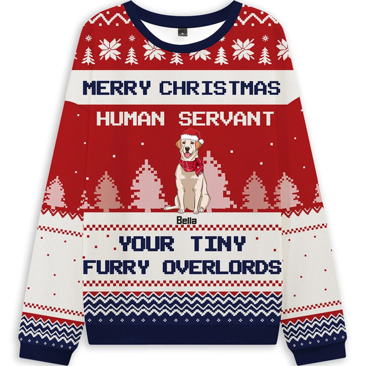 Your Tiny Furry Overlords - Personalized Custom Christmas Ugly Sweatshirt