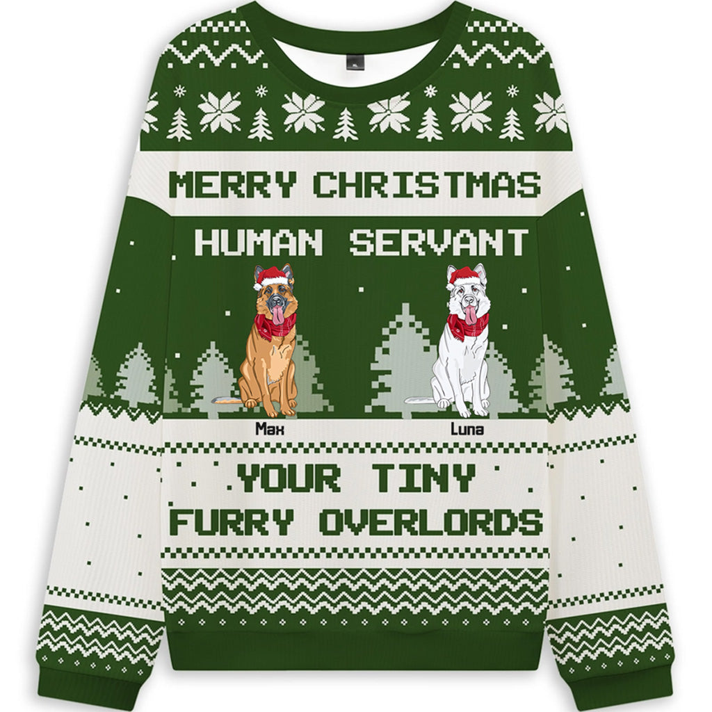 Your Tiny Furry Overlords - Personalized Custom Christmas Ugly Sweatshirt