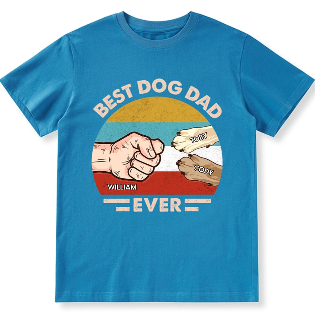 Dog Paws Best Dog Dad - Personalized Custom Unisex T-shirt