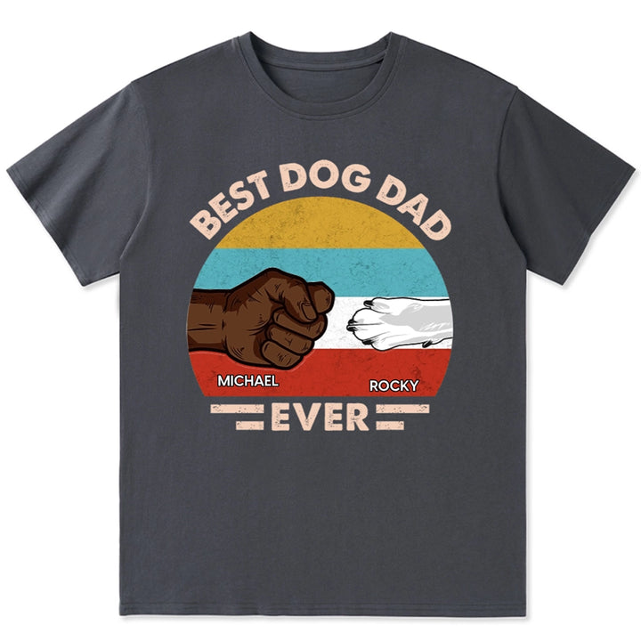 Dog Paws Best Dog Dad - Personalized Custom Unisex T-shirt