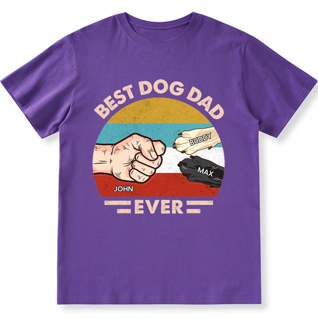 Dog Paws Best Dog Dad - Personalized Custom Unisex T-shirt