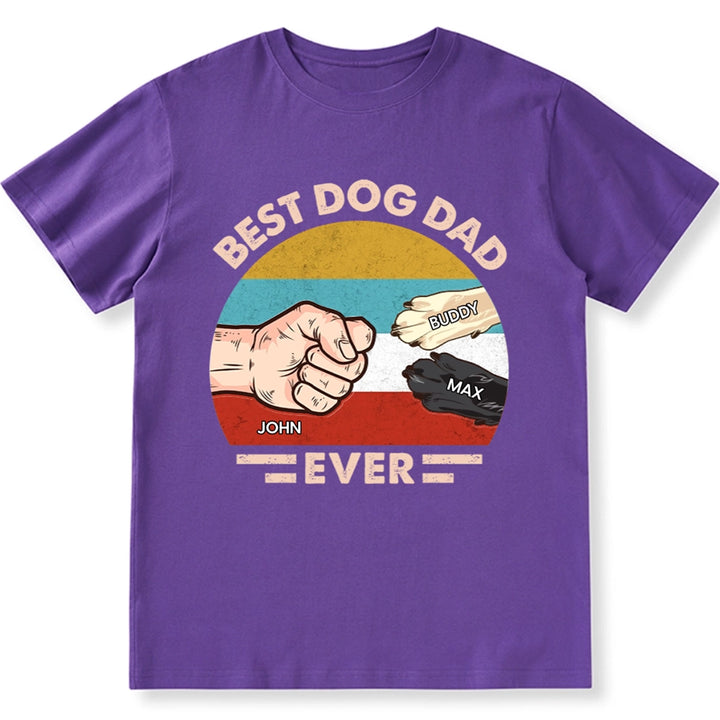 Dog Paws Best Dog Dad - Personalized Custom Unisex T-shirt