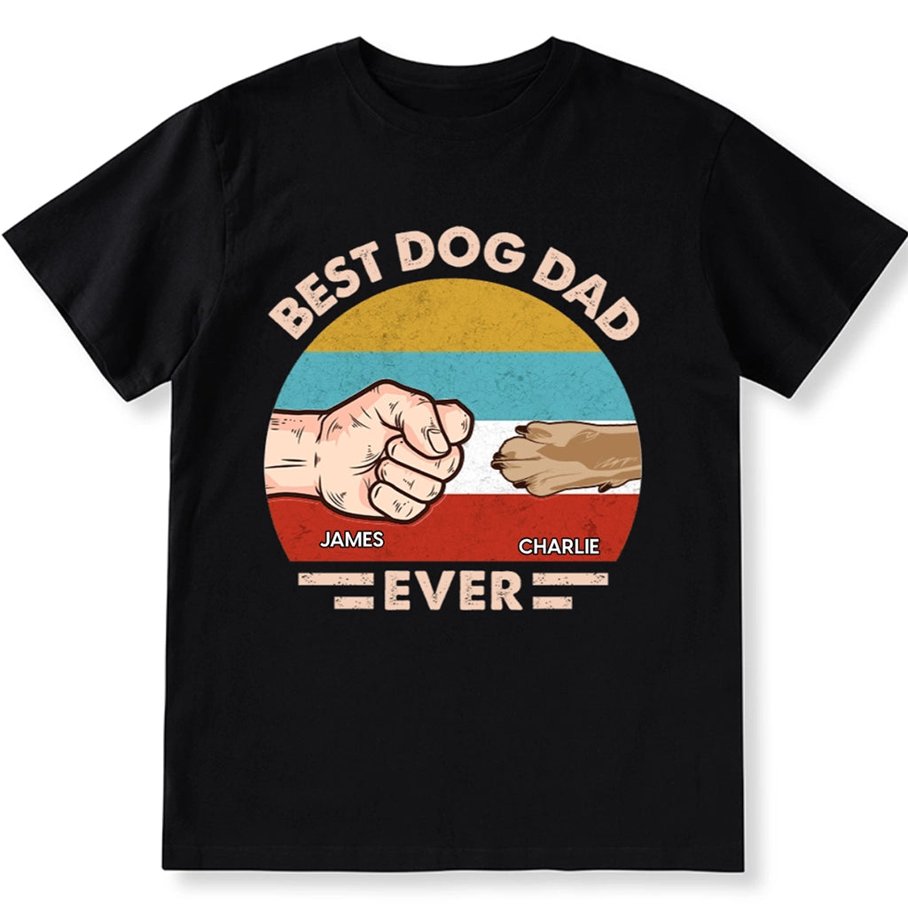 Dog Paws Best Dog Dad - Personalized Custom Unisex T-shirt