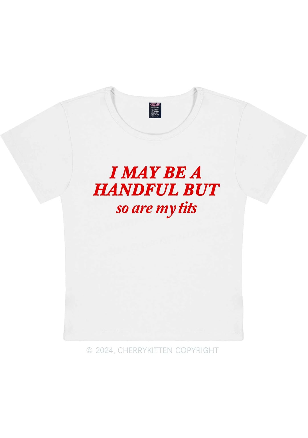 Rhinestone Autistic Gay Pride Y2K Baby Tee Cherrykittens